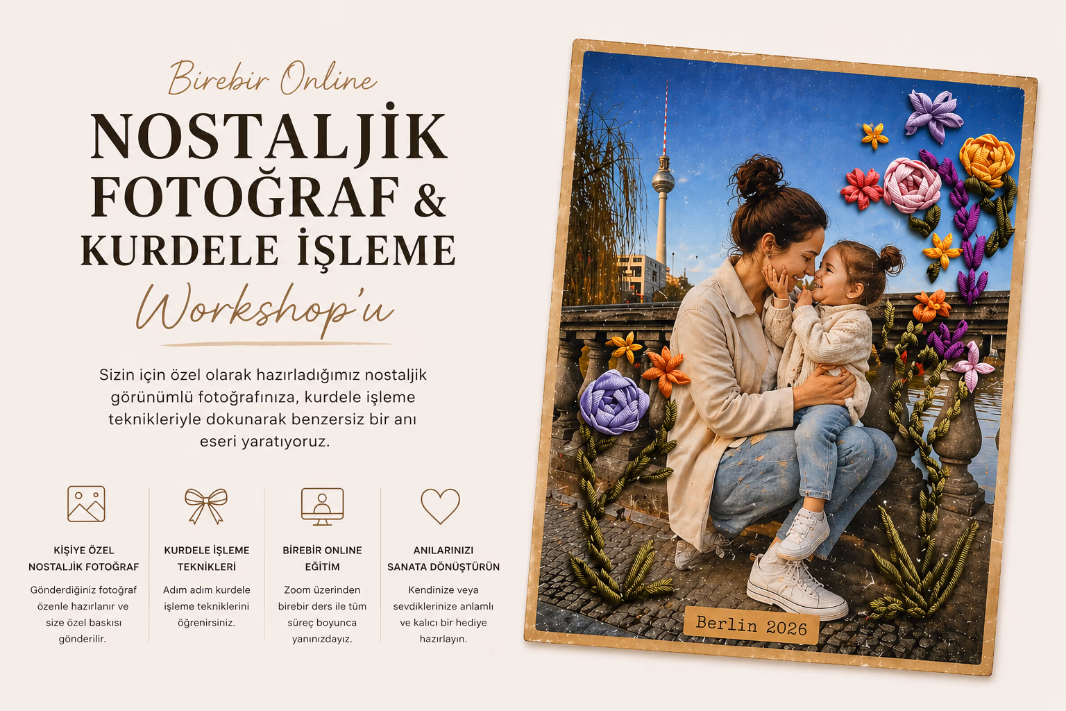 Birebir Online Nostaljik Fotoğraf & Kurdele İşleme Workshop’u