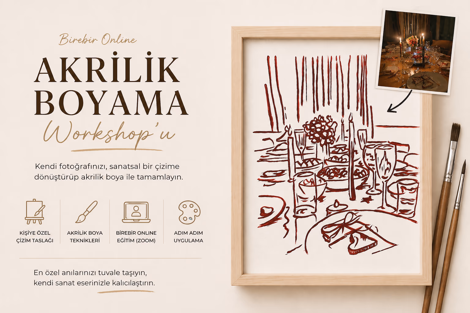  Birebir Online Akrilik Boyama Workshop’u
