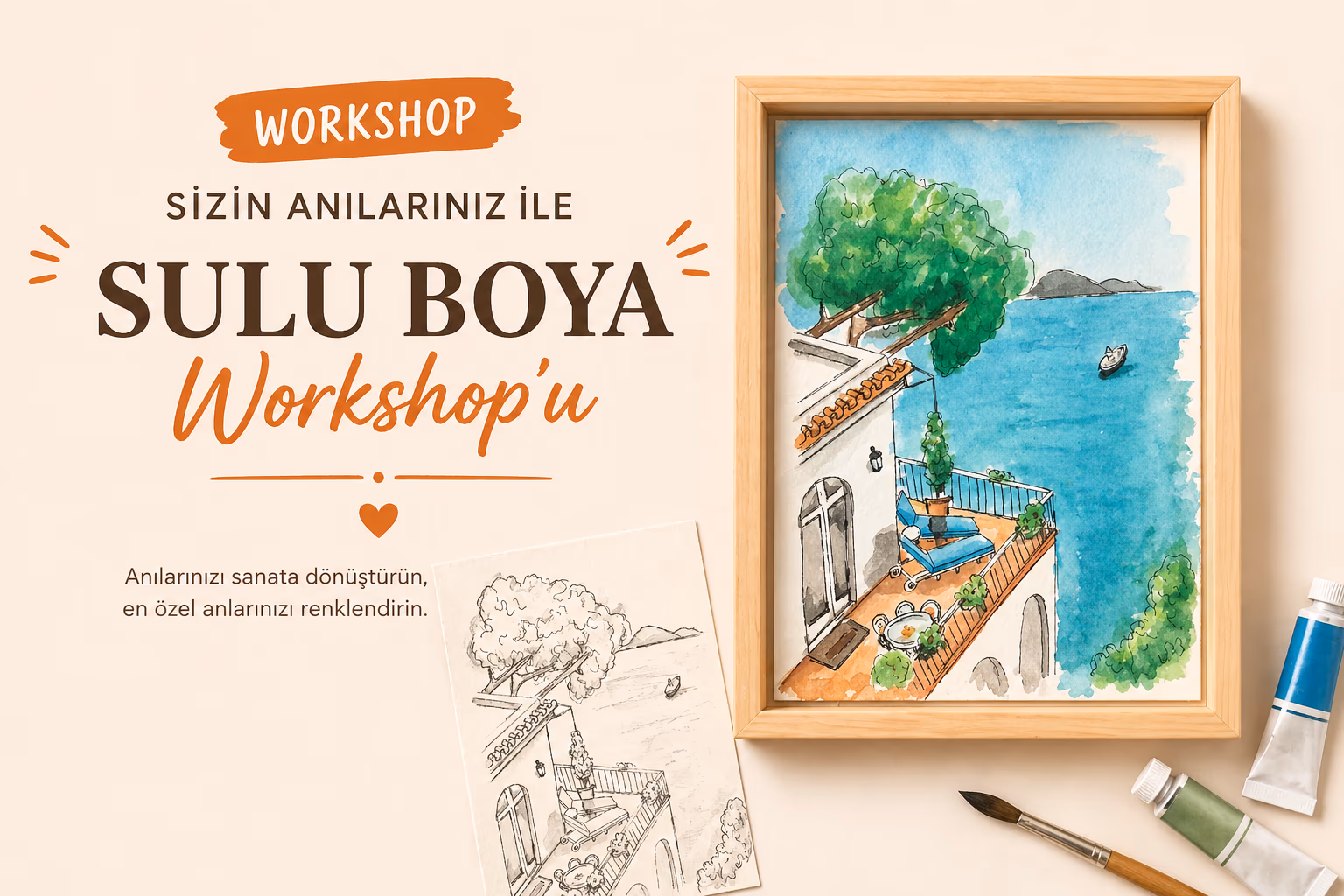 Birebir Online Suluboya & Şehir Eskizi Workshop’u